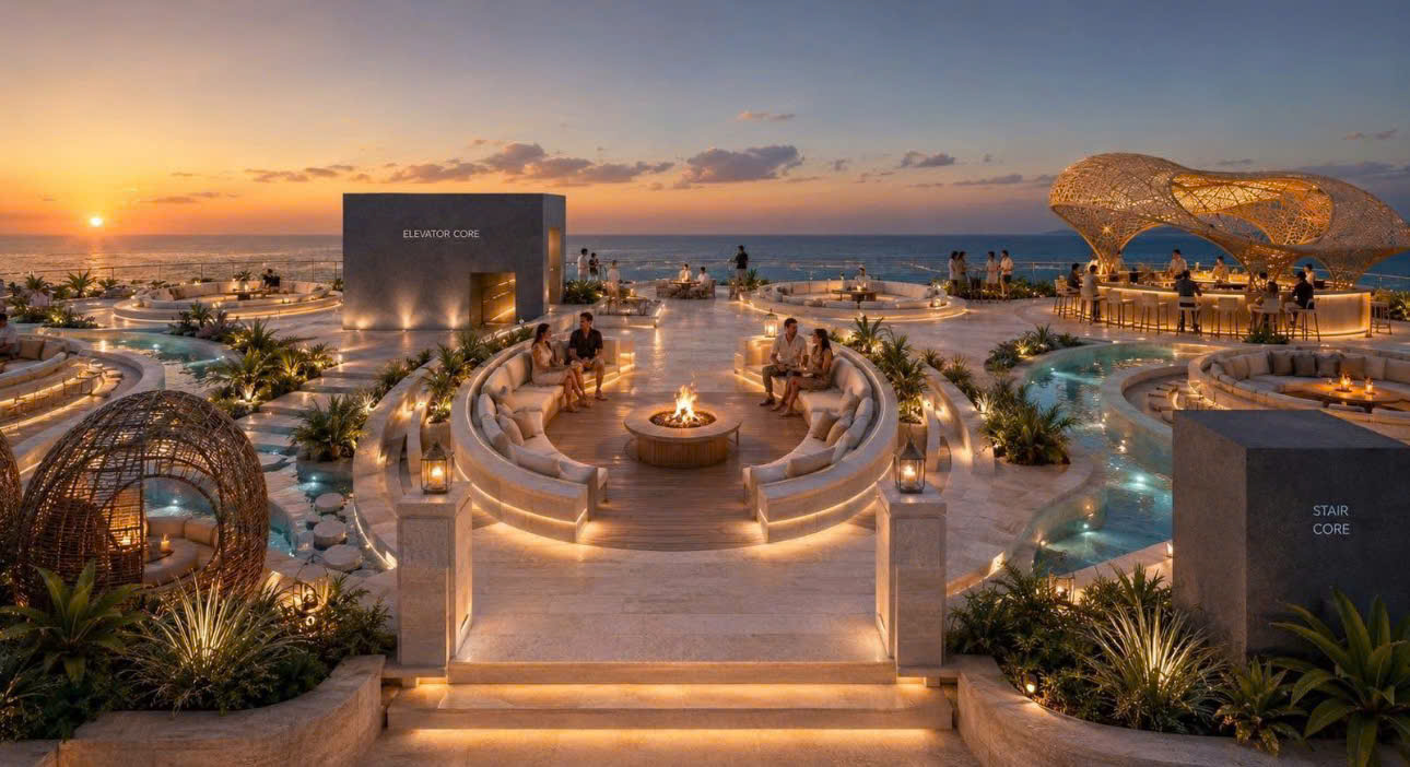Q Topia : Nghệ thuật sắp đặt không gian sống thượng lưu 6 Sky Bar sang trọng