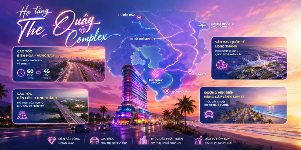 Cẩm nang đầu tư bất động sản nghỉ dưỡng cho người mới 3 Vị trí và hạ tầng kết nối trọng điểm của The Quậy chính là ưu thế vàng cho dự án