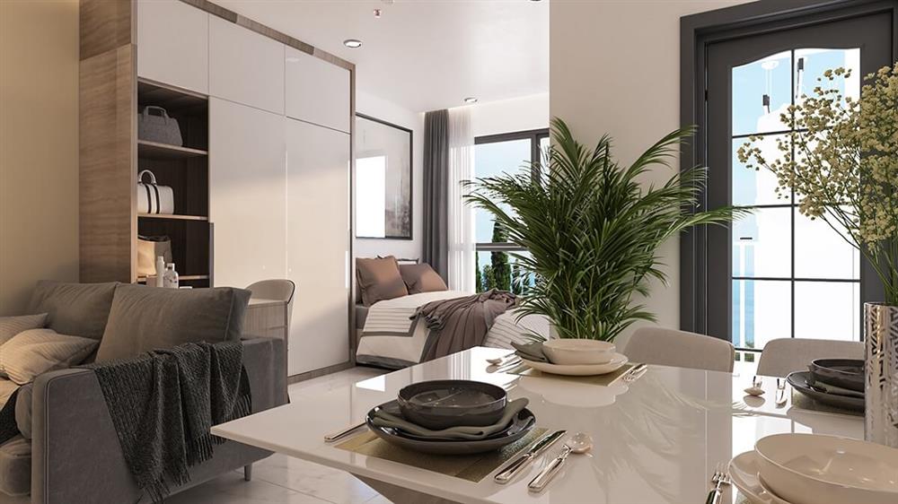 Mặt Bằng Q Topia : Thiết Kế Panorama Tối Ưu Cho Khai Thác Cho Thuê 3 Đồ nội thất cao cấp của căn hộ Studio